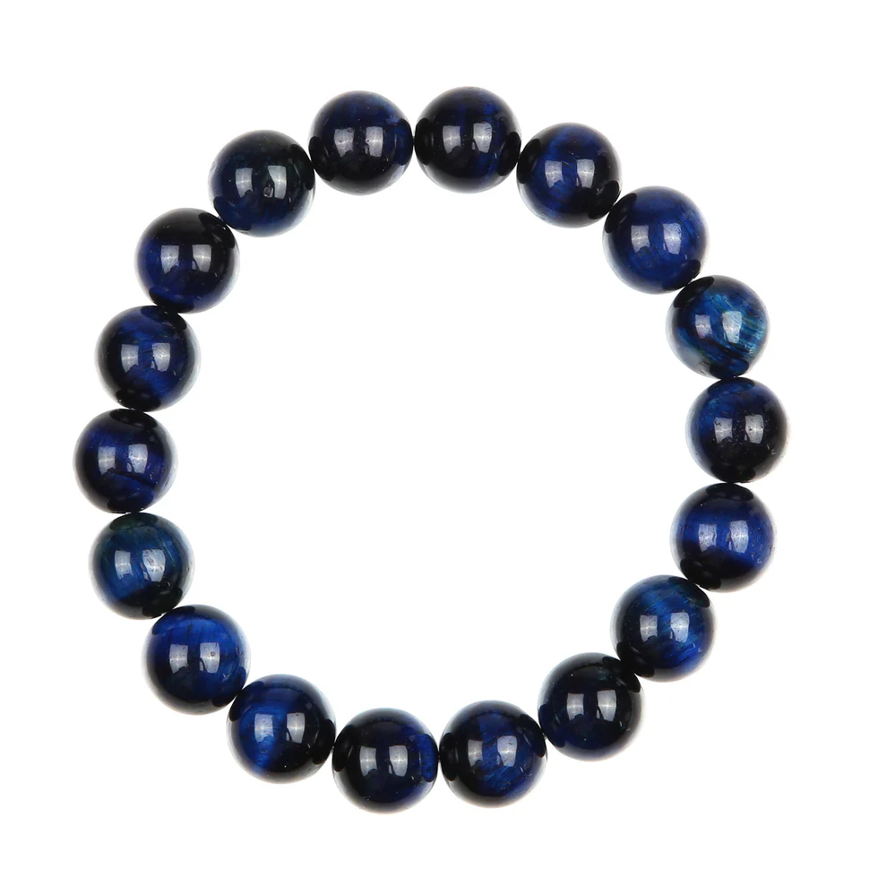 Blue Tiger Eye Stone Stretch Bracelet 10MM