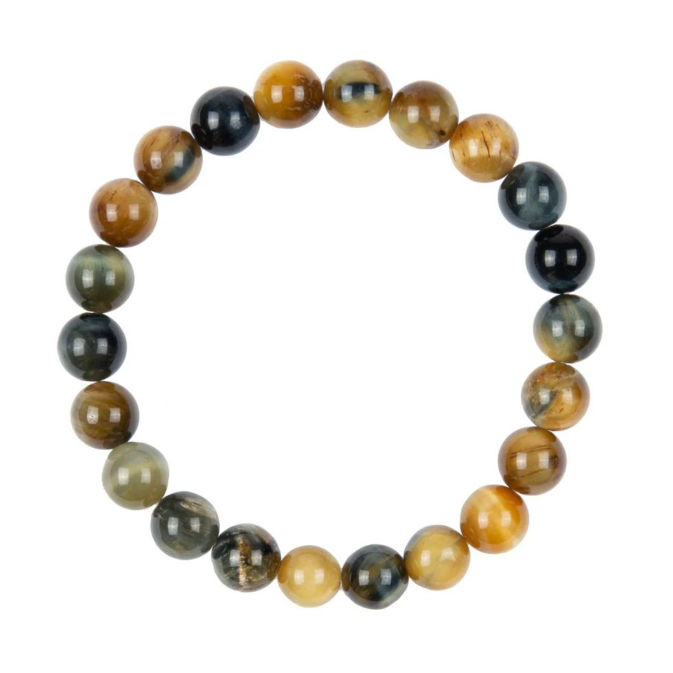 Colored Dream Tiger Eye Stone Stretch Bracelet 8MM