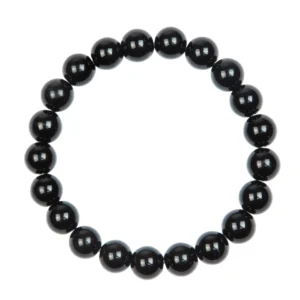 Composed Onyx Stone Stretch Men's Bracelet 10MM