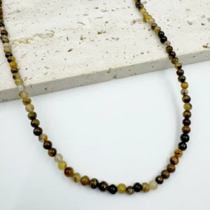 3MM Natural Stone Pearl Bead Necklace