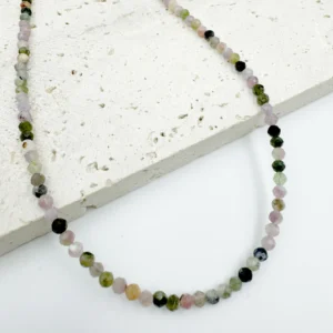 3MM Natural Stone Bead Necklace
