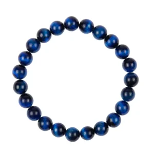 Blue Tiger Eye Stone Stretch Bracelet 6MM