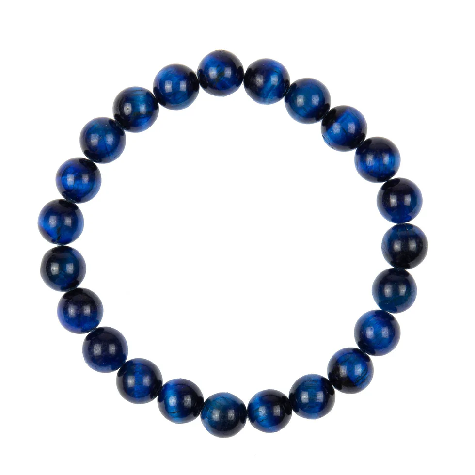 Blue Tiger Eye Stone Stretch Bracelet 6MM