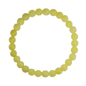 Lemon Jade Stone Stretch Bracelet 6mm