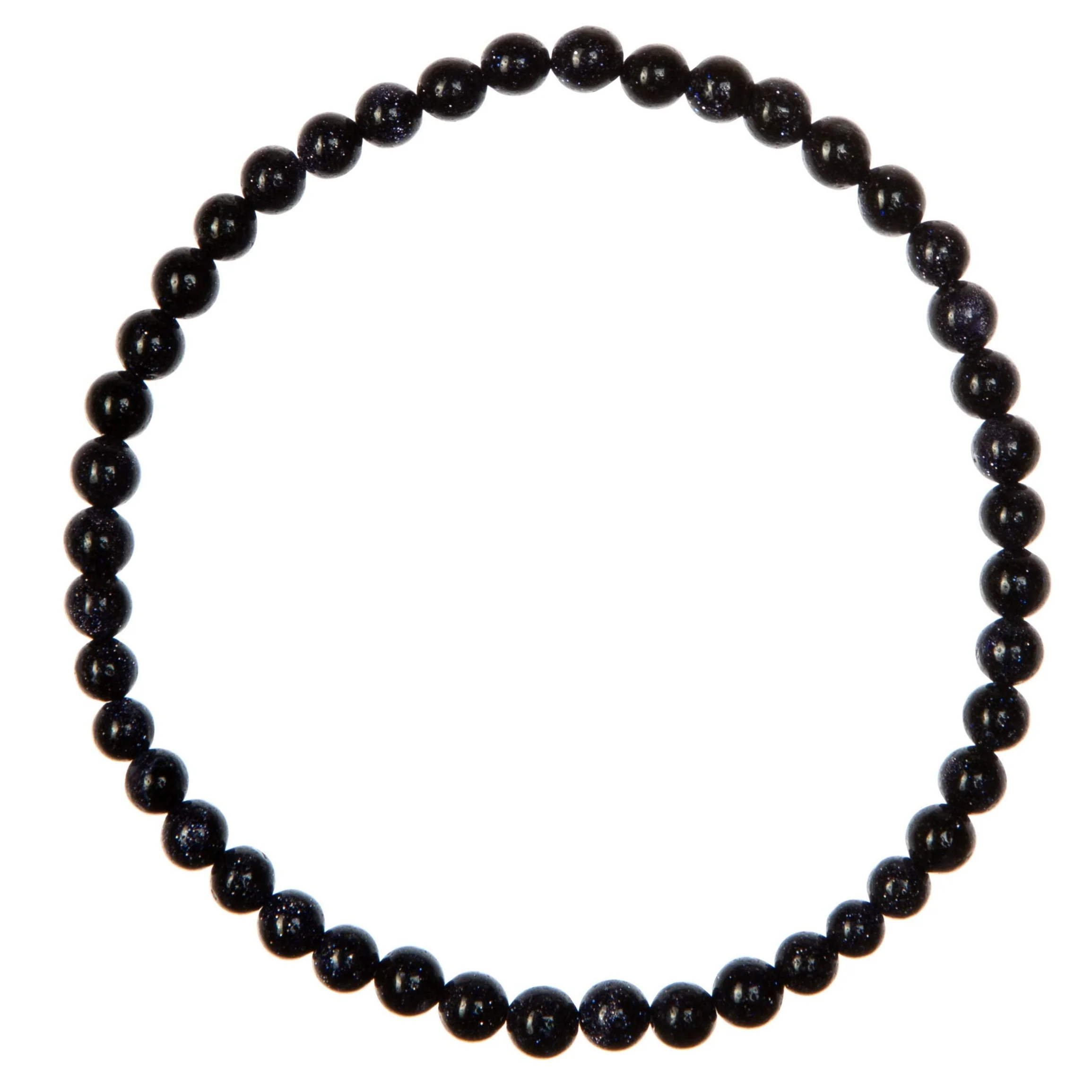 Blue Sandstone Stretch Bracelet 6mm - Image 4