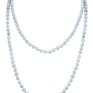 Howlite Bead Long Necklace