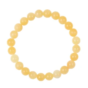 Yellow Jade Stone Stretch Bracelet 8MM