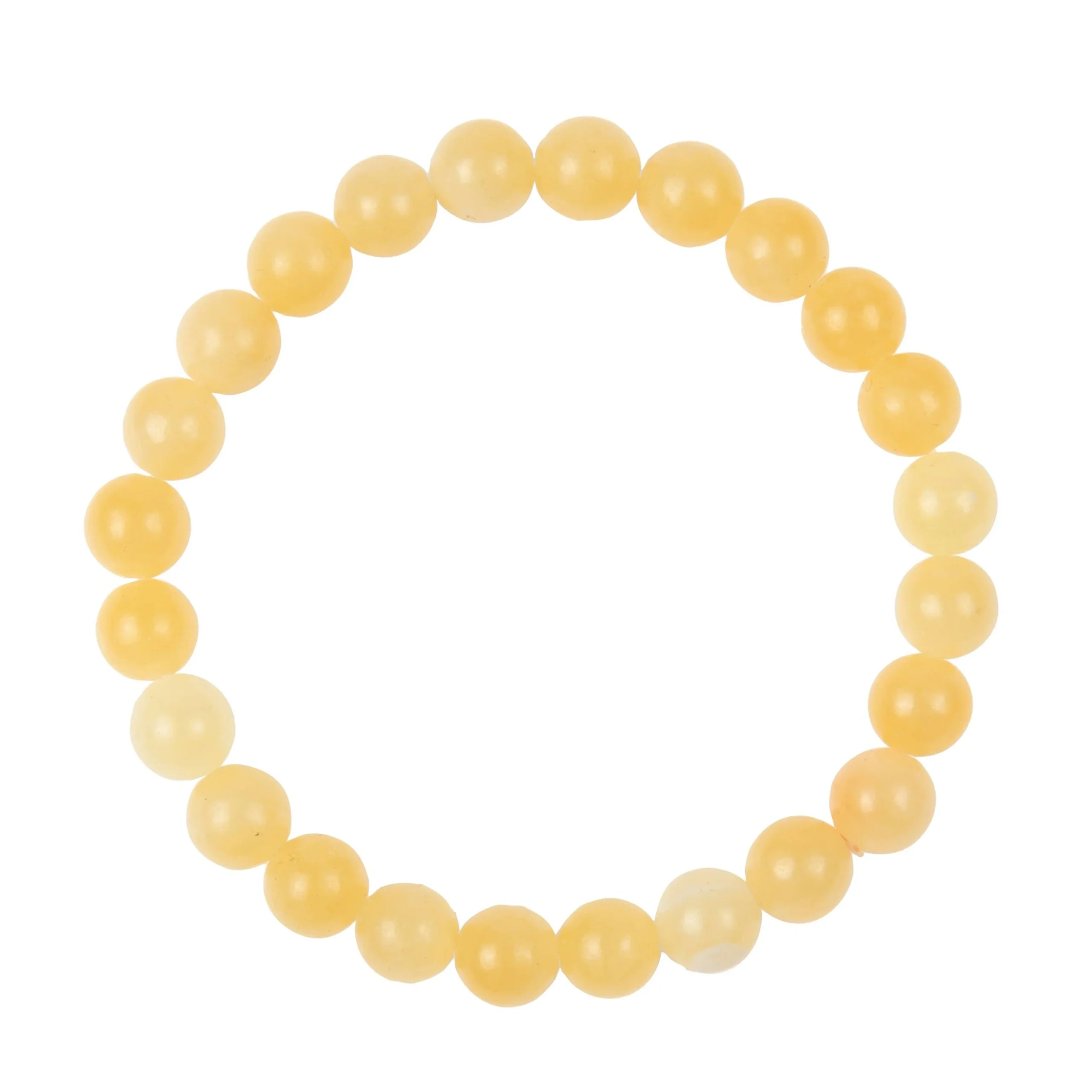 Yellow Jade Stone Stretch Bracelet 8MM