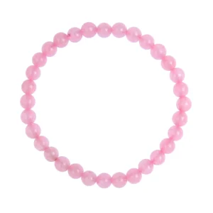 Colored Rose Quartz Stretch Bracelet 6MM