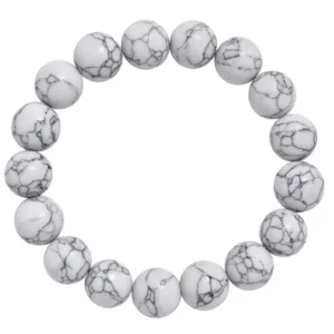 Composed Howlite Stretch Bracelet 12mm
