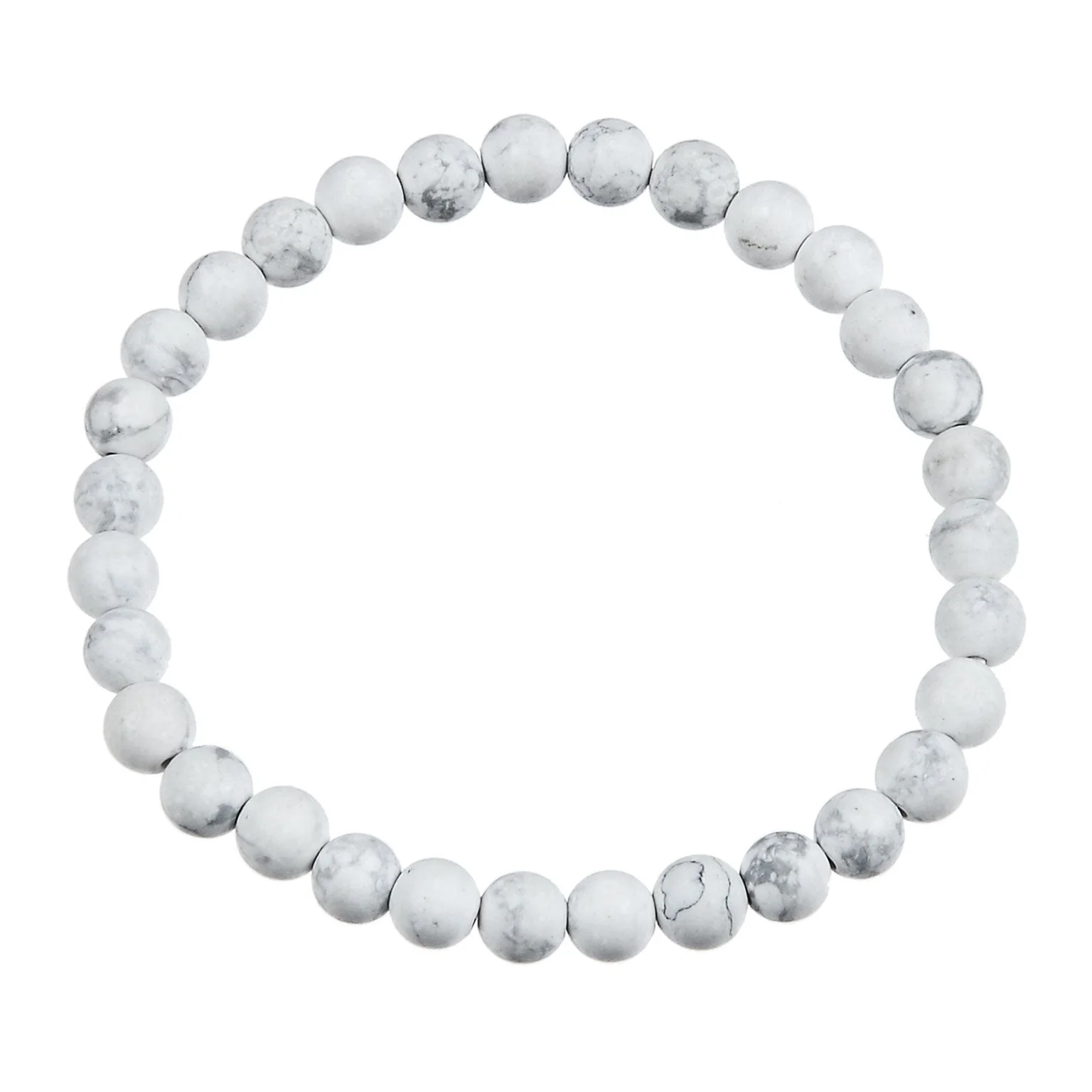 Composed Howlite Stretch Bracelet 6mm