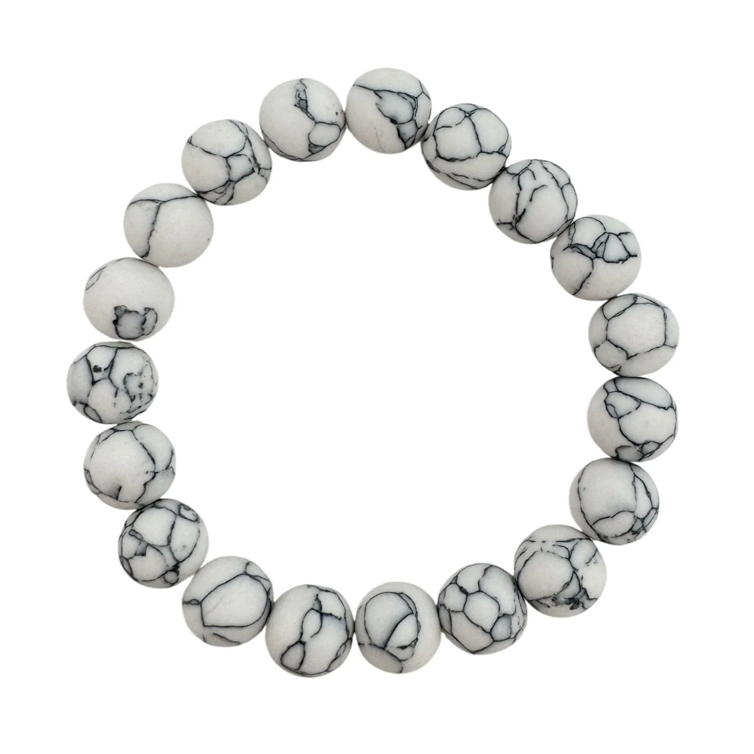 Composed Howlite Stretch Bracelet 10mm