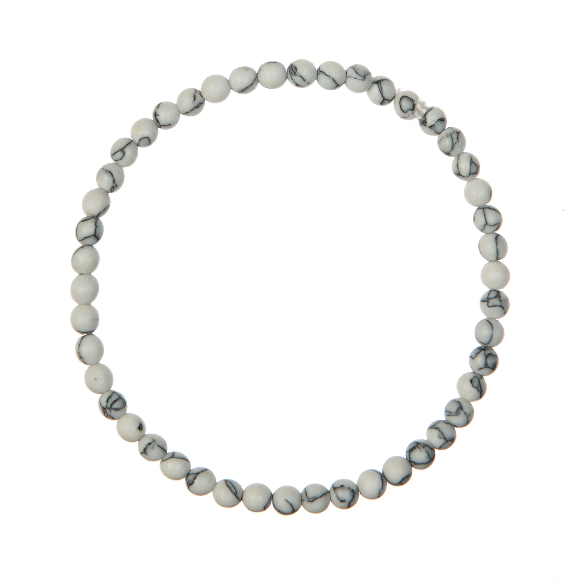 Composed Howlite Stretch Bracelet 4MM