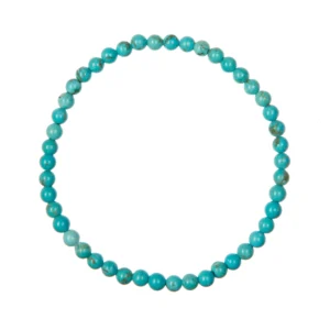 Crack Turquoise Stone Stretch Bracelet 4mm