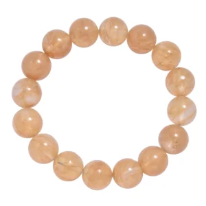 Citrine Quartz Stone Stretch Bracelet 12mm