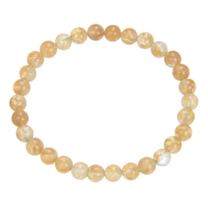 Citrine Quartz Stone Stretch Bracelet 6mm