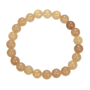 Citrine Quartz Stone Stretch Bracelet 8mm