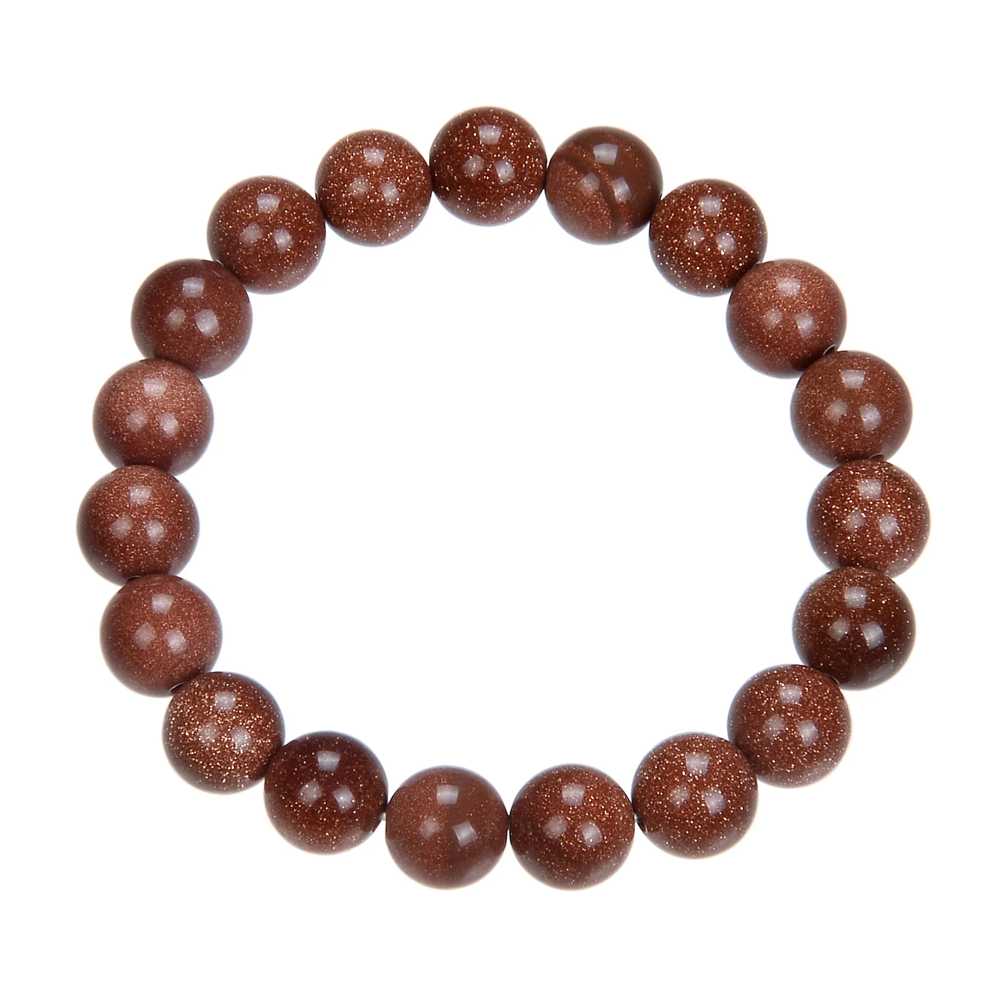 Red Gold Sandstone Bracelet 10mm - Image 2