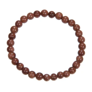 Red Gold Sandstone Bracelet 6mm