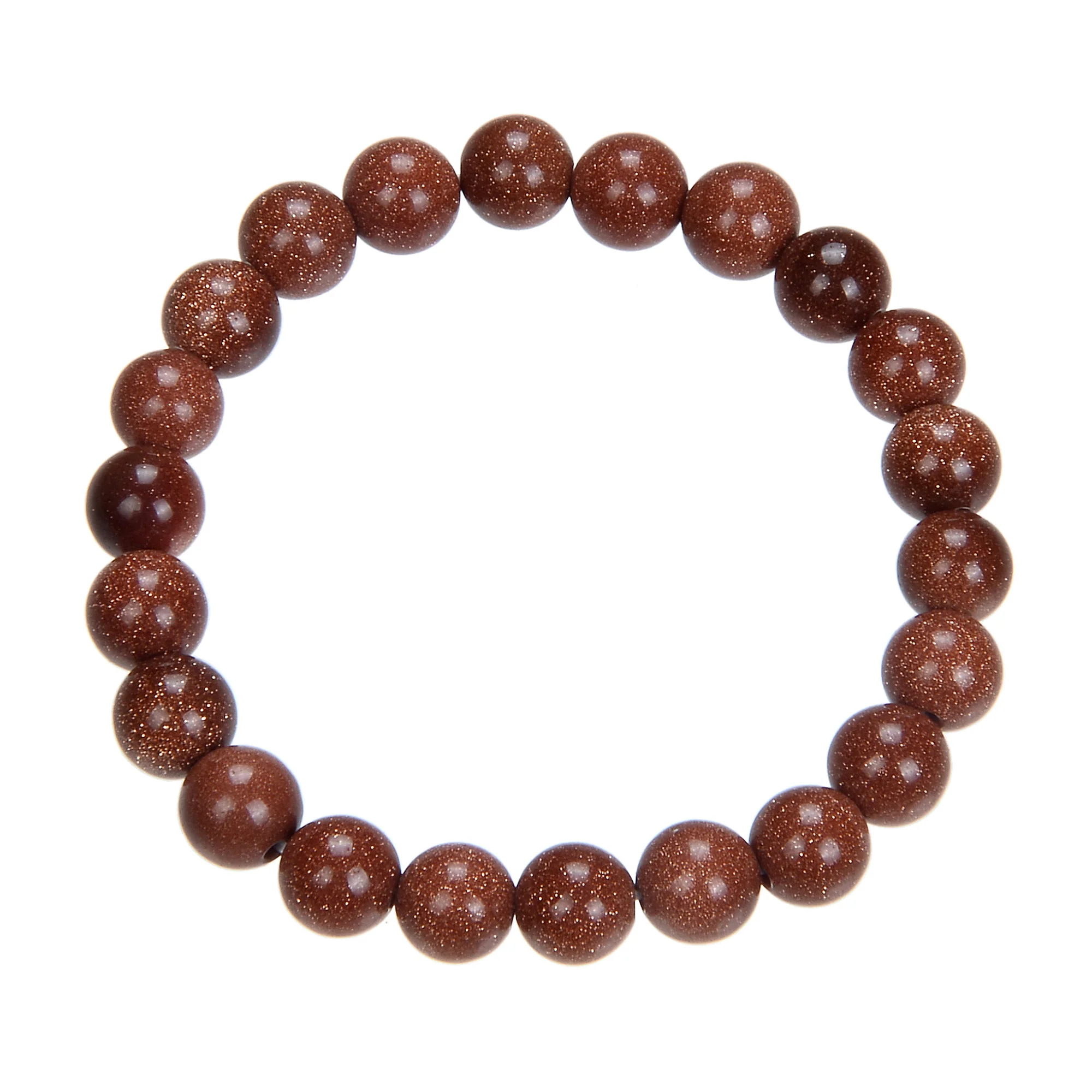 Red Gold Sandstone Bracelet 10mm