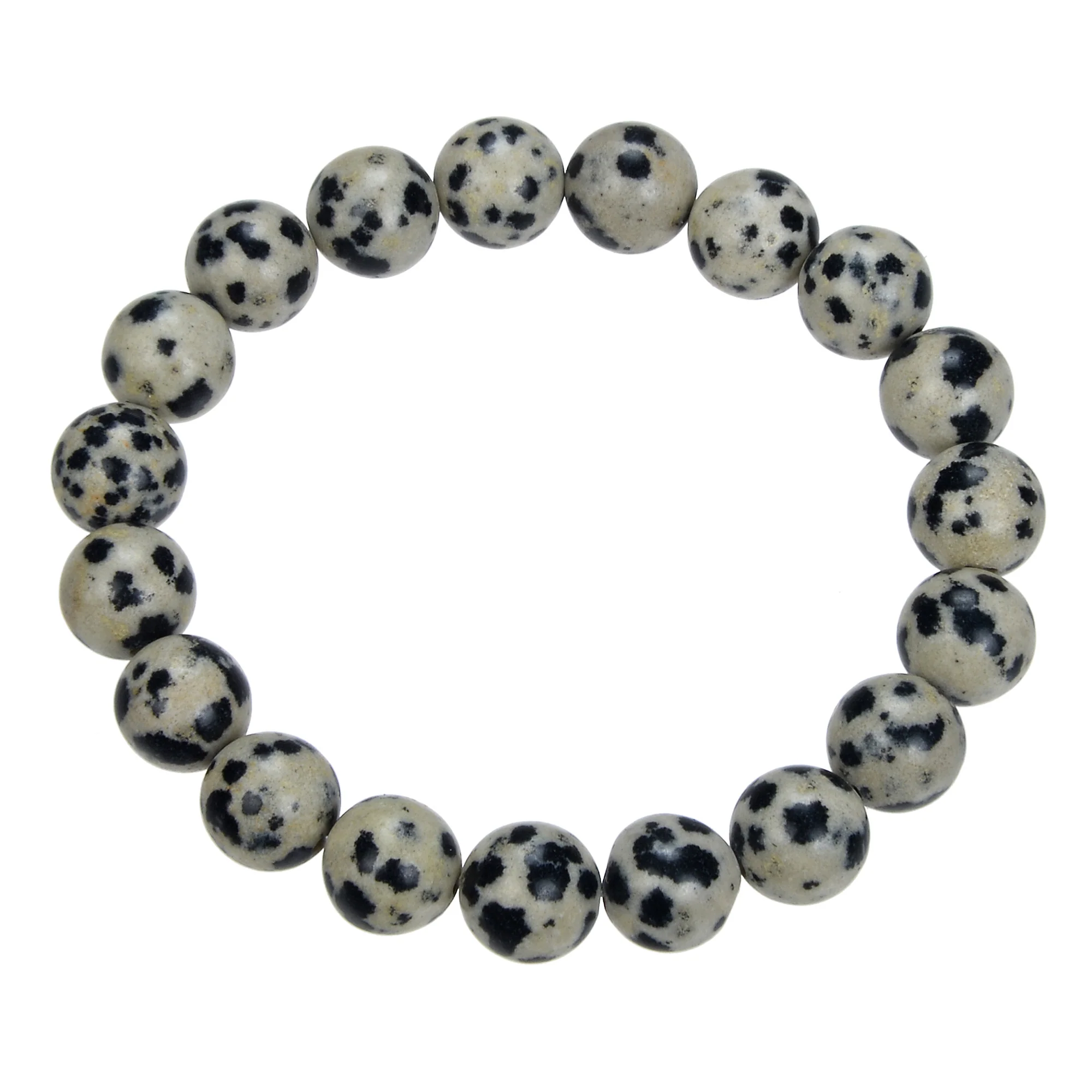 Dalmatian Stone Stretch Bracelet 10mm