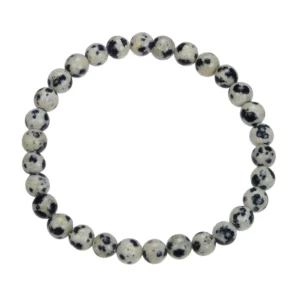 Dalmatian Stone Stretch Bracelet 6mm