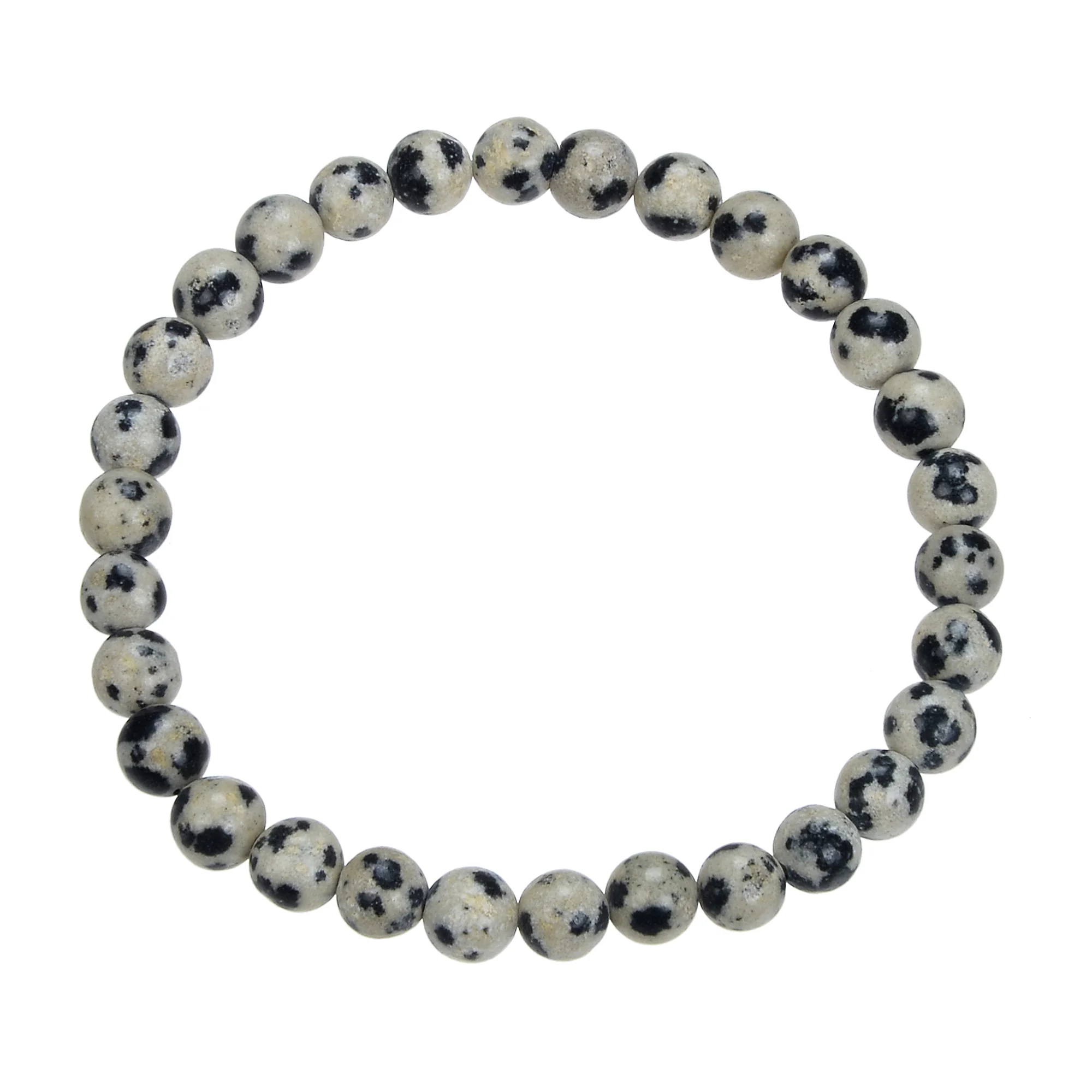 Dalmatian Stone Stretch Bracelet 6mm