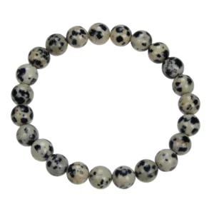 Dalmatian Stone Stretch Bracelet 8mm