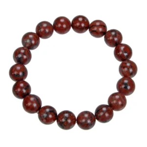 Red Sesame Jasper Stretch Bracelets 10mm