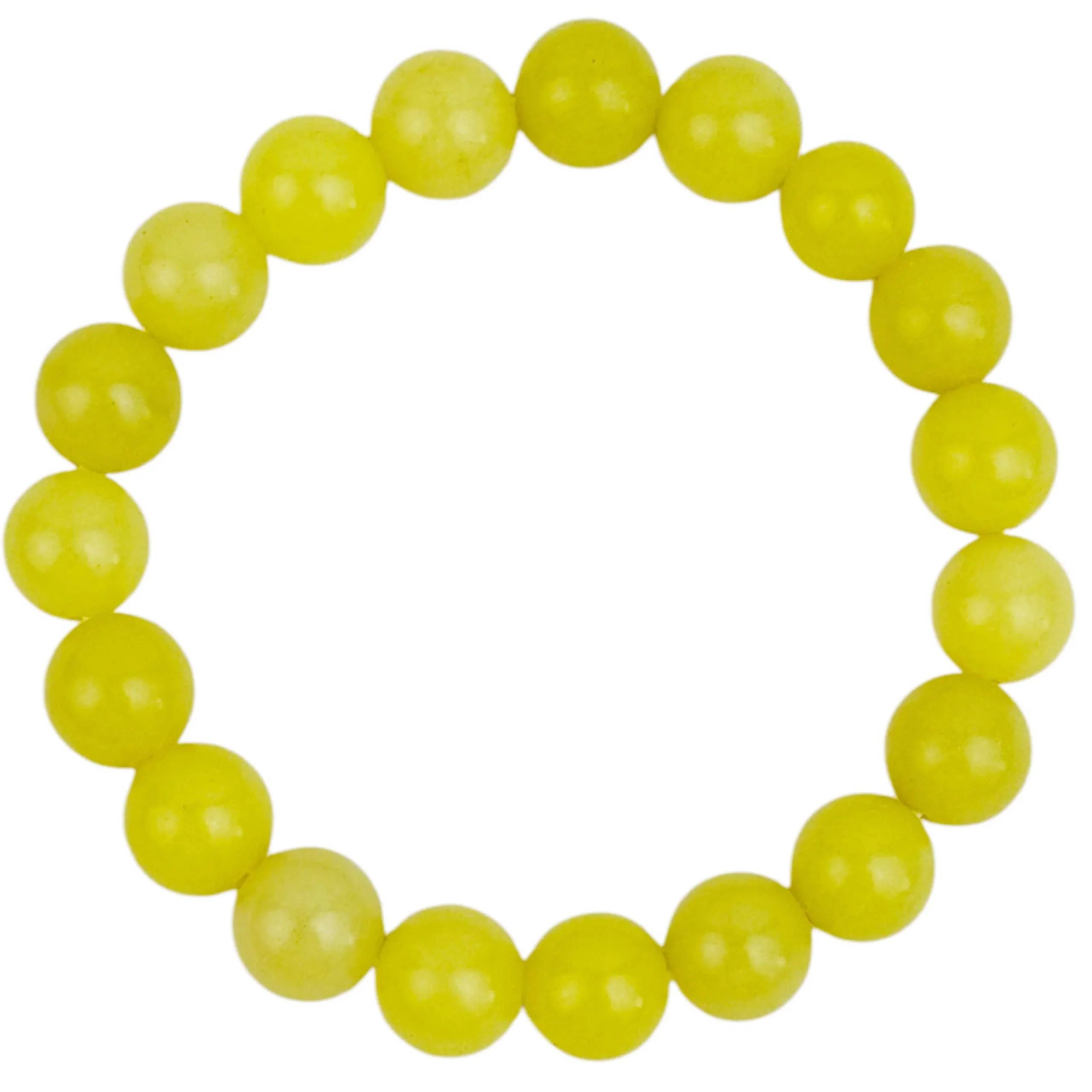 Lemon Jade Stone Stretch Bracelet 12mm