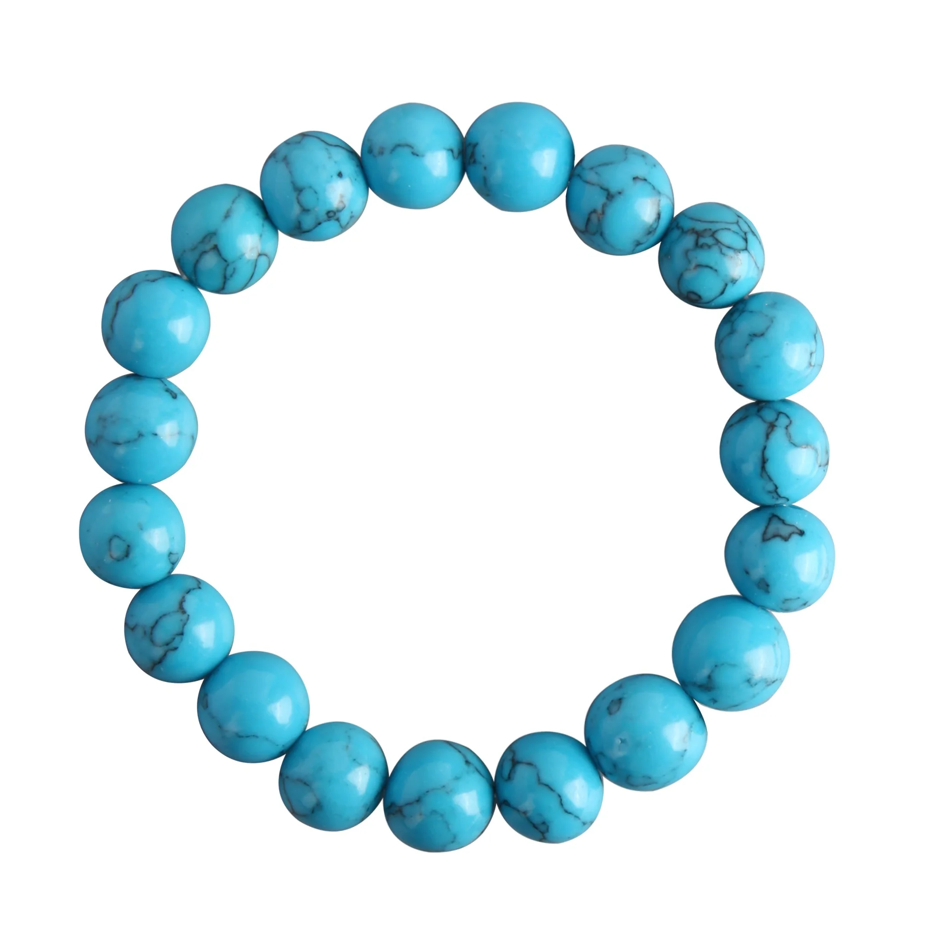 Turquoise Howlite Stretch Bracelet 12mm