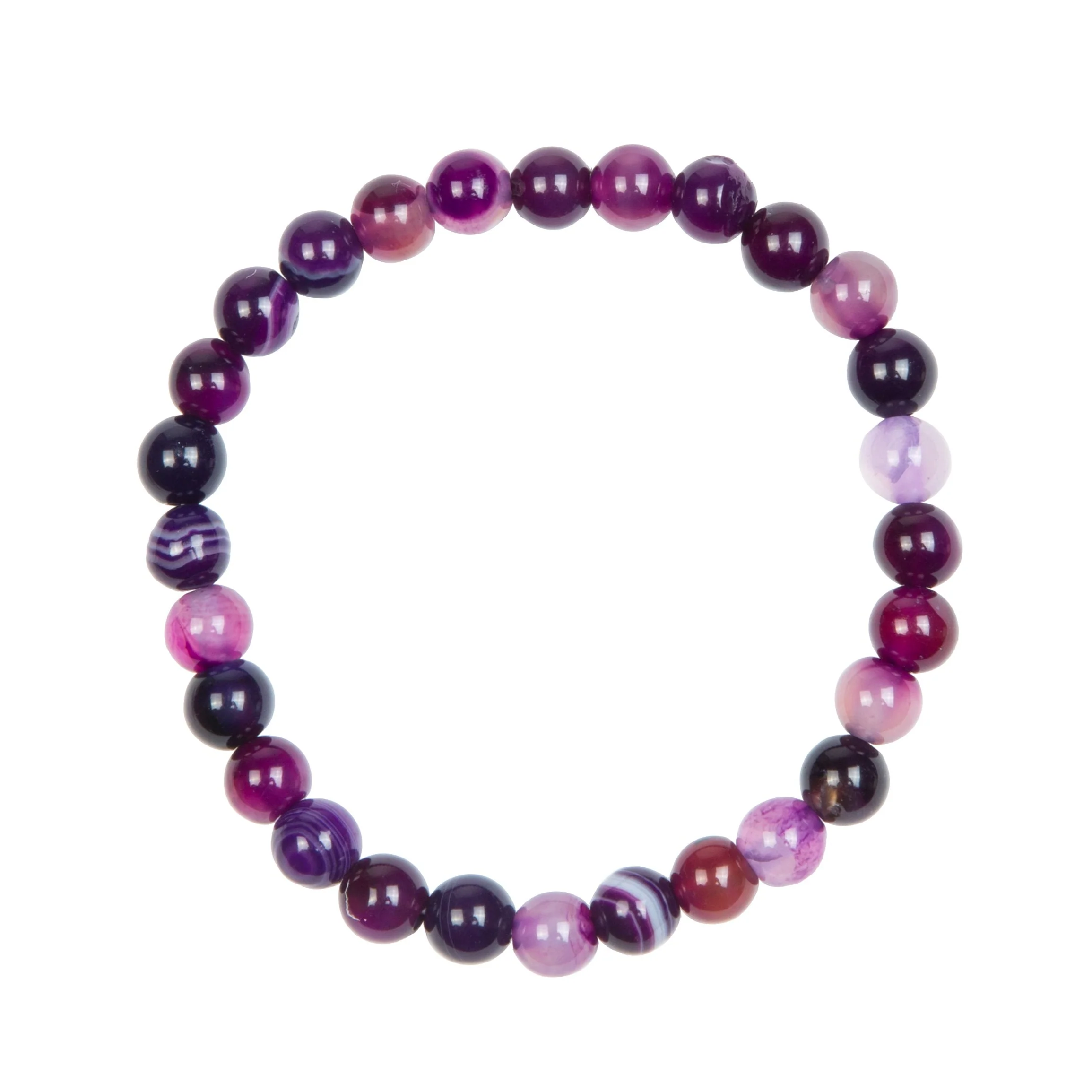 Dog Teeth Amethyst Stone Stretch Kids Bracelet 6MM