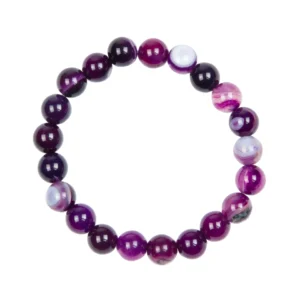 Dog Teeth Amethyst Stone Stretch Kids Bracelet 8mm