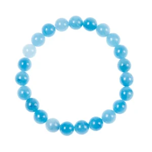 Blue Jade Stone Stretch Bracelets 8mm