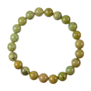 Green Medicinal Stone Stretch Bracelet 8mm