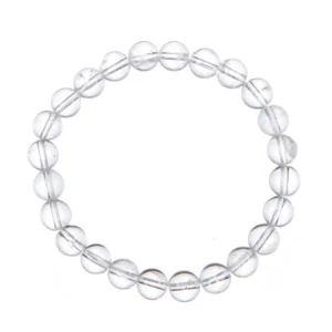 Clear Quartz Stone Stretch Bracelet 8mm