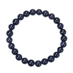 Blue Sandstone Stretch Bracelet 6mm